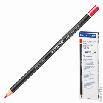 Маркер-карандаш сухой перманентный для любой поверхности, красный, 4,5 мм, STAEDTLER (Штедлер), 108 20-2