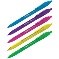 Ручка шариковая автоматическая Berlingo 'Triangle 110 RT Color' синяя, 0,7мм, трехгр., игол.стержень, Ассорти, ассорти, 12 шт/в уп