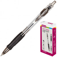 Ручка гелевая Attache G-987 черный,автомат.0,5мм,резин.манжета