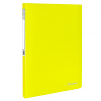 Папка 20 вкладышей BRAUBERG 'Neon', 16 мм, неоновая желтая, 700 мкм, 227449