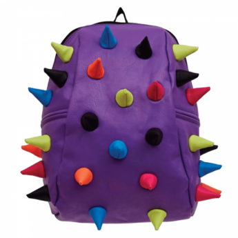 Рюкзак MADPAX "Rex 2 Half", универсальный, молодежный, 16 л, фиолетовый, "Цветные шипы", 36х31х15 см