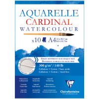 Альбом для акварели 10л., А4, на склейке Clairefontaine 'Cardinal',300г/м2,торшон,холод.пресс.,хлоп