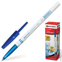 Ручка шариковая BRAUBERG, офисная, толщина письма 1 мм, синяя, 140662