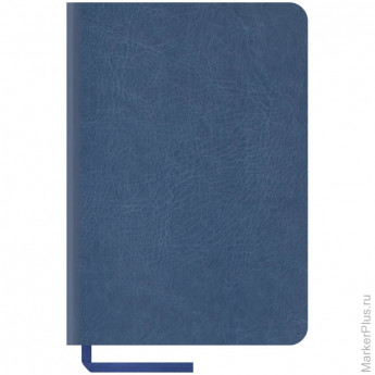Записная книжка А6 96л. ЛАЙТ, кожзам, "Vintage Blank", синий, тонир.блок, без линовки, ляссе