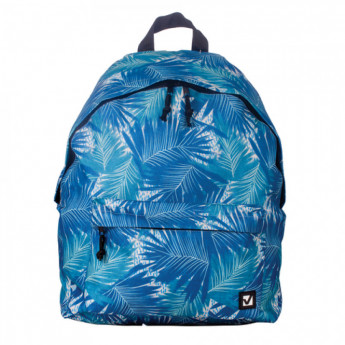 Рюкзак BRAUBERG универсальный, сити-формат, синий, "Пальмы", 20 литров, 41х32х14 см, 226414