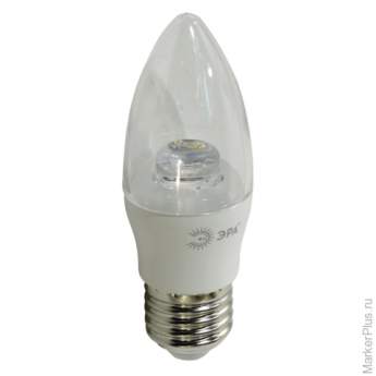 Лампа светодиодная ЭРА, 7 (60) Вт, цоколь E27, "прозрачная свеча", холодный белый, 30000 ч., LED smd