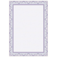 Сертификат-бумага А4 Attache фиолетовая рамка с водяными знаками, 50шт/уп, комплект 50 шт