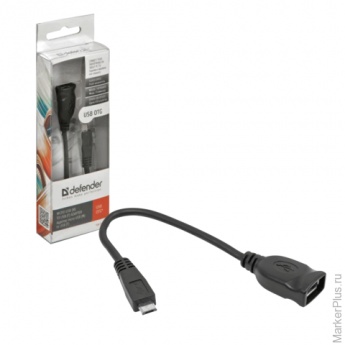 Кабель-переходник USB-micro USB, 8 см, DEFENDER, F-M, для подключения к ПК и внешних носителей, 8730