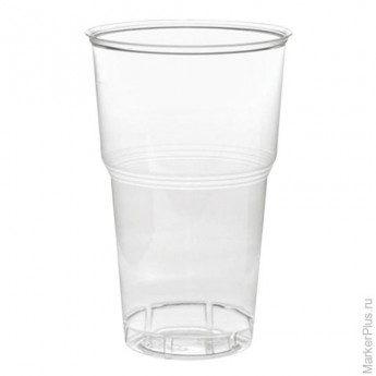 Одноразовый стакан, 500 мл, 1 шт., полипропилен (ПП), прозрачный, для холодного/горячего, СТИРОЛПЛАСТ, С.500.95.01