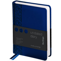 Ежедневник недатированный, A6, 160л., кожзам, Berlingo 'Vivella Prestige', синий