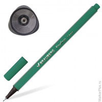 Ручка капиллярная "Aero", 0,4 мм, металлический наконечник, трехгранная, BRAUBERG, темно-зеленая, 142251, 4 шт/в уп