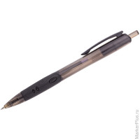 Ручка шариковая автоматическая Luxor 'Micra' черная, 0,7мм, грип, 12 шт/в уп