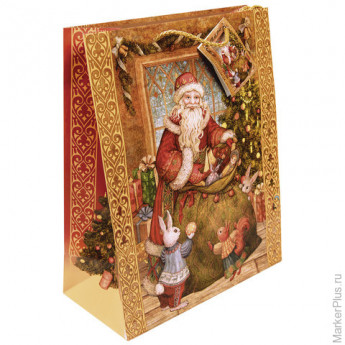 Пакет подарочный ламинированный, 26х32,4х12,7 см, "Мешок с подарками", 75318
