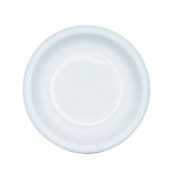 Тарелка одноразовая бум. 21см, белая, Ламинированная 500шт/кор
