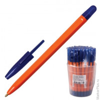 Ручка шариковая СТАММ '111', СИНЯЯ, корпус оранжевый, узел 1,2 мм, линия письма 1 мм, РС11, 10 шт/в уп