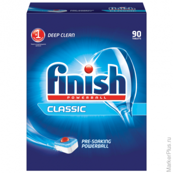 Средство для мытья посуды в посудомоечных машинах 90 шт., FINISH (Финиш) Classic "PowerBall", таблетки, 257268