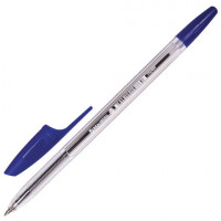 Ручка шариковая BRAUBERG X-301, корпус прозрачный, узел 0,7мм, линия 0,35мм, синяя, 142405