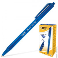 Ручка шариковая BIC автоматическая 'Round Stic Clic', корпус голубой, толщина письма 0,4 мм, синяя, 926376