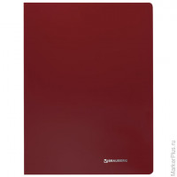 Папка с пластиковым скоросшивателем BRAUBERG 'Office', красная, до 100 листов, 0,5 мм, 222643