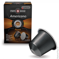 Капсулы для кофемашин NESPRESSO 'Americano', натуральный кофе, 10 шт. х 5 г, PORTO ROSSO, комплект 10 шт