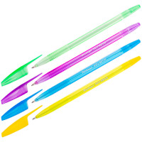 Ручка шариковая Berlingo 'H-20 Neon' синяя, 1,0мм, корпус ассорти, 10 шт/в уп