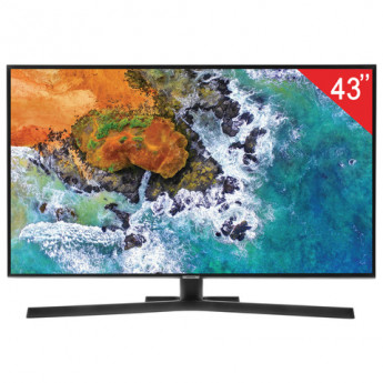 Телевизор SAMSUNG 43" (109,2 см) 43NU7400, LED, 3840x2160 UHD, Smart TV, Wi-Fi, HDMI, USB, черный, 16,5 кг