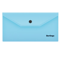 Папка-конверт на кнопке Berlingo 'Instinct', C6, 180мкм, аквамарин, 5 шт/в уп