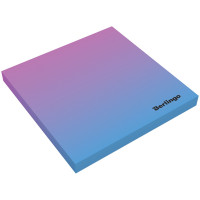 Самоклеящийся блок Berlingo 'Ultra Sticky.Radiance',75*75мм,50л, розовый/голубой градиент,европодвес