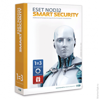 Антивирус ESET NOD32 "Smart Security+Bonus", 3 ПК, 1 год или продление на 20 месяцев, ESS-1220BOX-1-