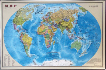 Подкладка для письма "Карта мира" 38*59 см
