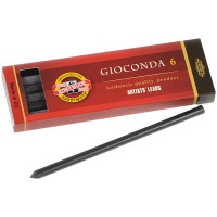 Грифели для цанговых карандашей Koh-I-Noor 'Gioconda', 6B, 5,6мм, 6шт, круглый, пласт.короб, комплект 6 шт