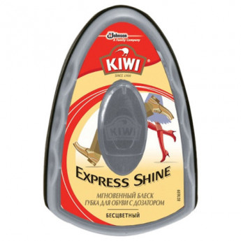 Губка для обуви KIWI "Express Shine", бесцветная, с дозатором, 644456