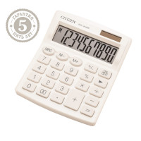 Калькулятор настольный Citizen SDC810NRWHE, 10 разр., двойное питание, 127*105*21мм, белый