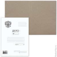 Папка 'Дело' картонная (без скоросшивателя) BRAUBERG, 'ГЕРБ РОССИИ', 300 г/м2, до 200 л., 124571