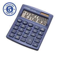 Калькулятор настольный Citizen SDC810NRNVE, 10 разр., двойное питание, 127*105*21мм, темно-синий