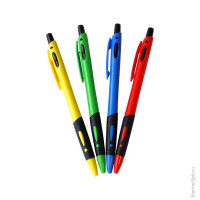 Ручка шариковая автоматическая 'OfficeSpace', синяя, 0,7мм, грип, цветной корпус, 10 шт/в уп