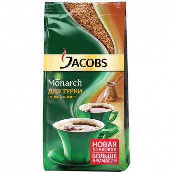 Кофе молотый Jacobs "Monarch", вакуумный пакет, для турки, 150г