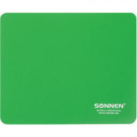 Коврик для мыши SONNEN 'GREEN', резина+ткань, 220х180х3 мм, 513305