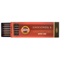 Сепия Koh-I-Noor 'Gioconda', коричневая светлая, стержень, 5,6мм, 6шт., пластик короб, комплект 6 шт