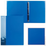 Папка на 4 кольцах БЮРОКРАТ, 27 мм, синяя, внутренний карман, до 150 листов, 0,7 мм, 0827/4Rblu
