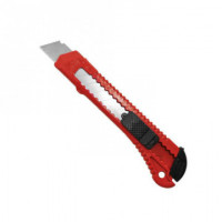 Нож канцелярский 18 мм Attache с фиксатором, полибег, цв.красный