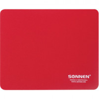 Коврик для мыши SONNEN 'RED', резина+ткань, 220х180х3 мм, 513306