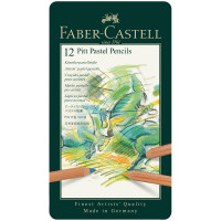 Пастельные карандаши Faber-Castell 'Pitt Pastel' 12цв., метал. коробка