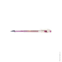 Ручка гелевая розовая металлик, 0,7мм, 12 шт/в уп