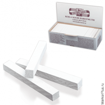 Мел белый KOH-I-NOOR, набор 100 шт., квадратный, 11150200000, комплект 100 шт