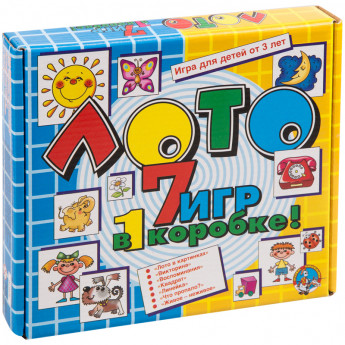 Игра настольная Лото, Десятое королевство '7 игр в 1 коробке' (большое), картонная коробка
