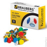 Кнопки канцелярские BRAUBERG, металлические, цветные, 10 мм, 50 шт., в картонной коробке, 220554, комплект 50 шт