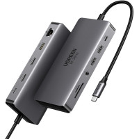Разветвитель USB UGREEN CM681 (15965) Revodok 11-in-1 USB C Hub HDMI, серый