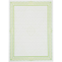 Сертификат-бумага А4 Attache зеленая рамка с водяными знаками, 25шт/уп, комплект 25 шт
