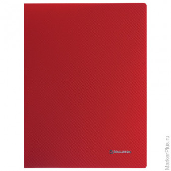 Папка с металлическим скоросшивателем и внутренним карманом BRAUBERG 'Диагональ', темно-красная, до 100 листов, 0,6 мм, 221355